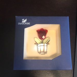 NIB Swarovski Crystal Happy Flowers Red Tulip